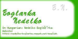 boglarka nedelko business card